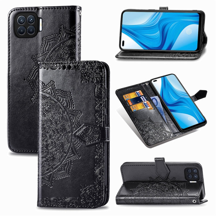 Mandala Flower Embossed Horizontal Flip Leather Case with Bracket / Card Slot / Wallet / Lanyard, For OPPO F17 Pro, For OPPO F17, For vivo Y20, For Google Pixel 4a 5G