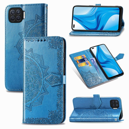 Mandala Flower Embossed Horizontal Flip Leather Case with Bracket / Card Slot / Wallet / Lanyard, For OPPO F17 Pro, For OPPO F17, For vivo Y20, For Google Pixel 4a 5G