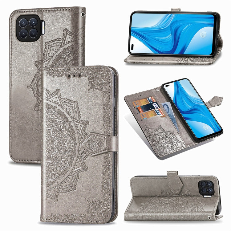 Mandala Flower Embossed Horizontal Flip Leather Case with Bracket / Card Slot / Wallet / Lanyard, For OPPO F17 Pro, For OPPO F17, For vivo Y20, For Google Pixel 4a 5G