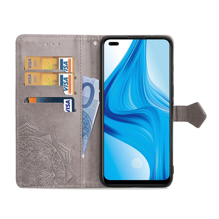 Mandala Flower Embossed Horizontal Flip Leather Case with Bracket / Card Slot / Wallet / Lanyard, For OPPO F17 Pro, For OPPO F17, For vivo Y20, For Google Pixel 4a 5G