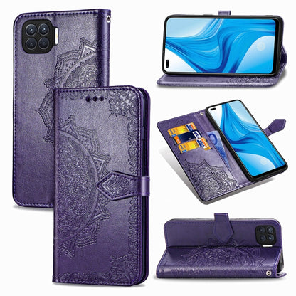 Mandala Flower Embossed Horizontal Flip Leather Case with Bracket / Card Slot / Wallet / Lanyard, For OPPO F17 Pro, For OPPO F17, For vivo Y20, For Google Pixel 4a 5G