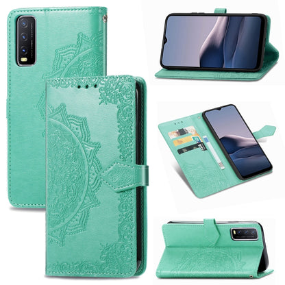 Mandala Flower Embossed Horizontal Flip Leather Case with Bracket / Card Slot / Wallet / Lanyard, For OPPO F17 Pro, For OPPO F17, For vivo Y20, For Google Pixel 4a 5G
