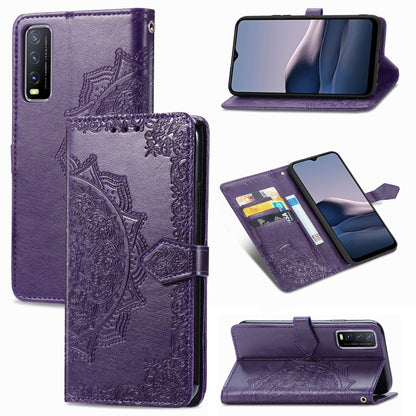 Mandala Flower Embossed Horizontal Flip Leather Case with Bracket / Card Slot / Wallet / Lanyard, For OPPO F17 Pro, For OPPO F17, For vivo Y20, For Google Pixel 4a 5G