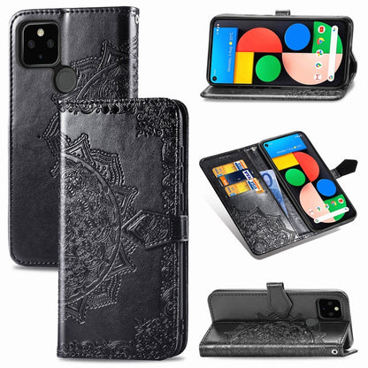 Mandala Flower Embossed Horizontal Flip Leather Case with Bracket / Card Slot / Wallet / Lanyard, For OPPO F17 Pro, For OPPO F17, For vivo Y20, For Google Pixel 4a 5G