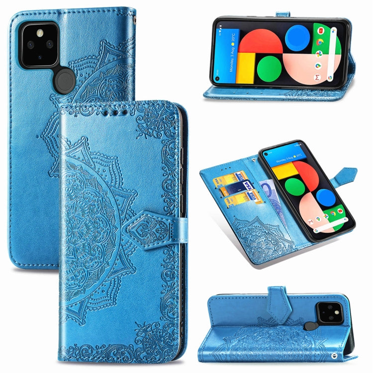 Mandala Flower Embossed Horizontal Flip Leather Case with Bracket / Card Slot / Wallet / Lanyard, For OPPO F17 Pro, For OPPO F17, For vivo Y20, For Google Pixel 4a 5G