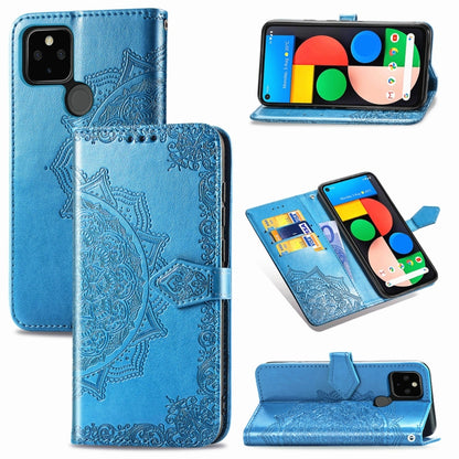 Mandala Flower Embossed Horizontal Flip Leather Case with Bracket / Card Slot / Wallet / Lanyard, For OPPO F17 Pro, For OPPO F17, For vivo Y20, For Google Pixel 4a 5G