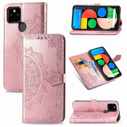 Mandala Flower Embossed Horizontal Flip Leather Case with Bracket / Card Slot / Wallet / Lanyard, For OPPO F17 Pro, For OPPO F17, For vivo Y20, For Google Pixel 4a 5G