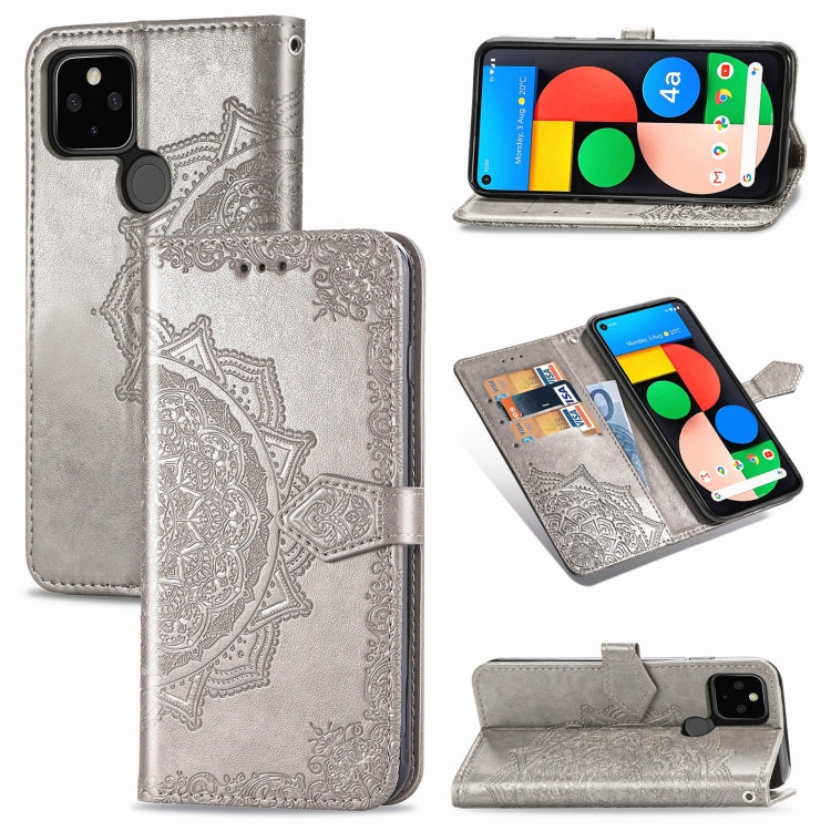 Mandala Flower Embossed Horizontal Flip Leather Case with Bracket / Card Slot / Wallet / Lanyard, For OPPO F17 Pro, For OPPO F17, For vivo Y20, For Google Pixel 4a 5G