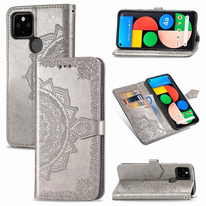 Mandala Flower Embossed Horizontal Flip Leather Case with Bracket / Card Slot / Wallet / Lanyard, For OPPO F17 Pro, For OPPO F17, For vivo Y20, For Google Pixel 4a 5G