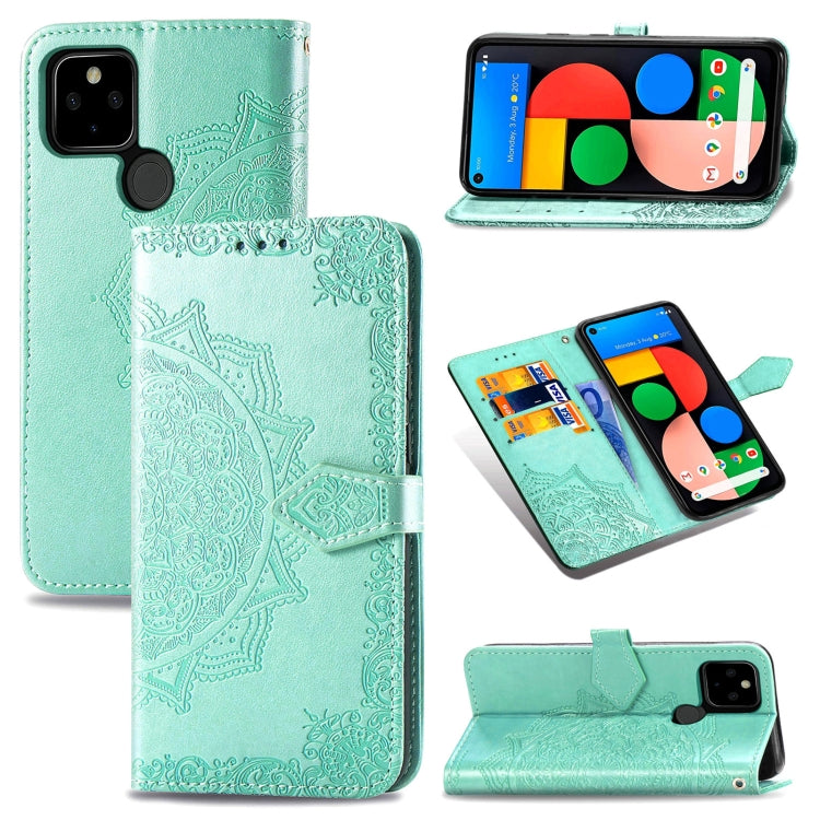 Mandala Flower Embossed Horizontal Flip Leather Case with Bracket / Card Slot / Wallet / Lanyard, For OPPO F17 Pro, For OPPO F17, For vivo Y20, For Google Pixel 4a 5G