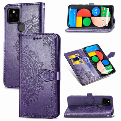 Mandala Flower Embossed Horizontal Flip Leather Case with Bracket / Card Slot / Wallet / Lanyard, For OPPO F17 Pro, For OPPO F17, For vivo Y20, For Google Pixel 4a 5G