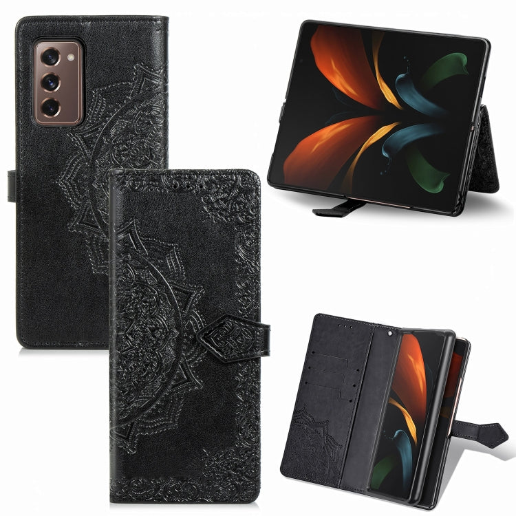 Mandala Flower Embossed Horizontal Flip Leather Case with Bracket / Card Slot / Wallet / Lanyard, For Galaxy A21 (JP Version), For Galaxy Z Fold2, For Xiaomi Mi 10T / Redmi K30S, For OnePlus 8T