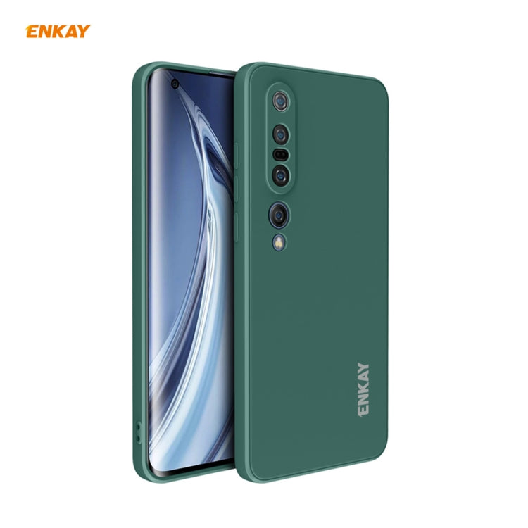 For Xiaomi Mi 10 Pro 5G Hat-Prince ENKAY ENK-PC076 Liquid Silicone Straight Edge Shockproof Protective Case, For Xiaomi Mi 10 Pro 5G