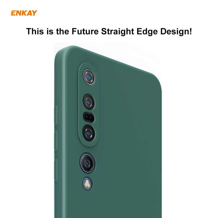 For Xiaomi Mi 10 Pro 5G Hat-Prince ENKAY ENK-PC076 Liquid Silicone Straight Edge Shockproof Protective Case, For Xiaomi Mi 10 Pro 5G