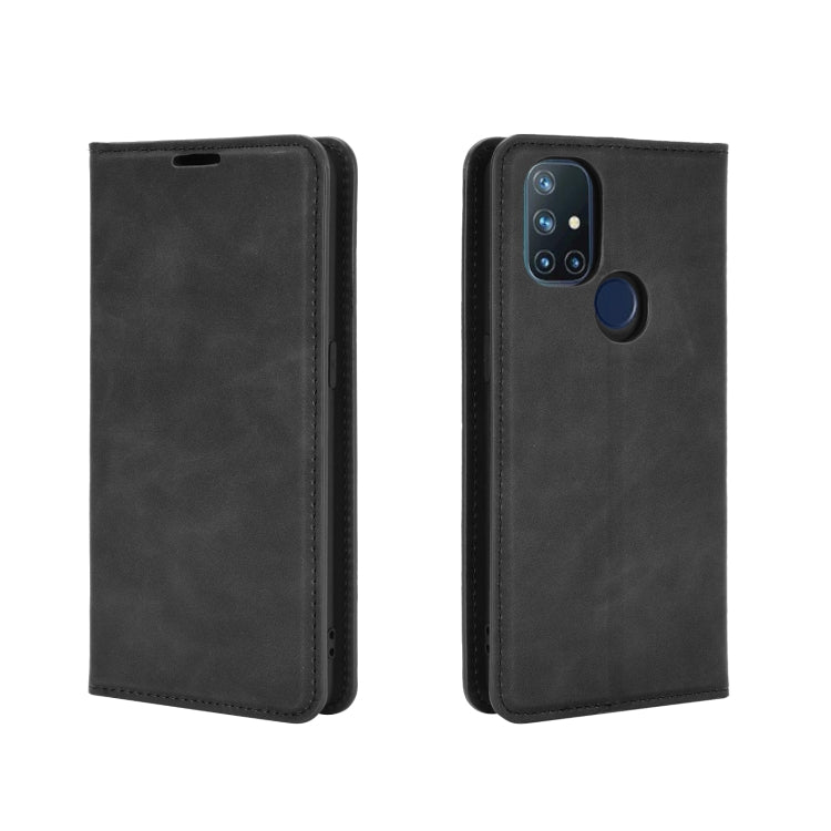 For OnePlus Nord N10 5G Retro-skin Business Magnetic Suction Leather Case with Holder & Card Slots & Wallet, For OnePlus Nord N10 5G
