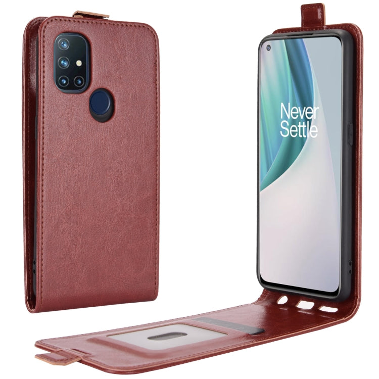 For OnePlus Nord N10 5G R64 Texture Single Vertical Flip Leather Protective Case with Card Slots & Photo Frame, For OnePlus Nord N10 5G