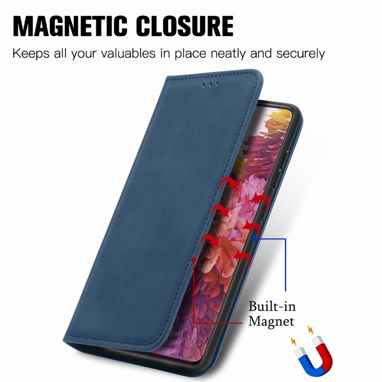 Retro Skin Feel Business Magnetic Horizontal Flip Leather Case With Holder & Card Slots & Wallet & Photo Frame, For Samsung Galaxy S20 FE, For OnePlus Nord, For OnePlus 8, For OnePlus 8 Pro