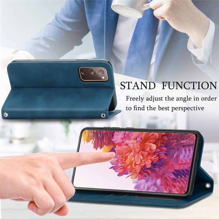 Retro Skin Feel Business Magnetic Horizontal Flip Leather Case With Holder & Card Slots & Wallet & Photo Frame, For Samsung Galaxy S20 FE, For OnePlus Nord, For OnePlus 8, For OnePlus 8 Pro