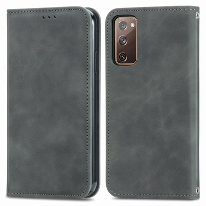 Retro Skin Feel Business Magnetic Horizontal Flip Leather Case With Holder & Card Slots & Wallet & Photo Frame, For Samsung Galaxy S20 FE, For OnePlus Nord, For OnePlus 8, For OnePlus 8 Pro