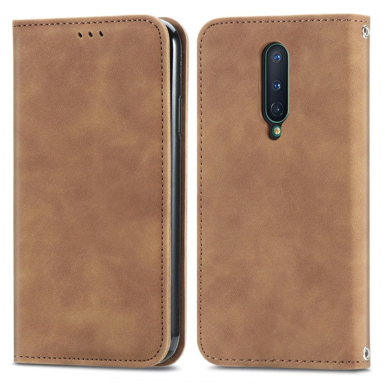Retro Skin Feel Business Magnetic Horizontal Flip Leather Case With Holder & Card Slots & Wallet & Photo Frame, For Samsung Galaxy S20 FE, For OnePlus Nord, For OnePlus 8, For OnePlus 8 Pro