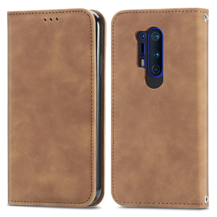 Retro Skin Feel Business Magnetic Horizontal Flip Leather Case With Holder & Card Slots & Wallet & Photo Frame, For Samsung Galaxy S20 FE, For OnePlus Nord, For OnePlus 8, For OnePlus 8 Pro