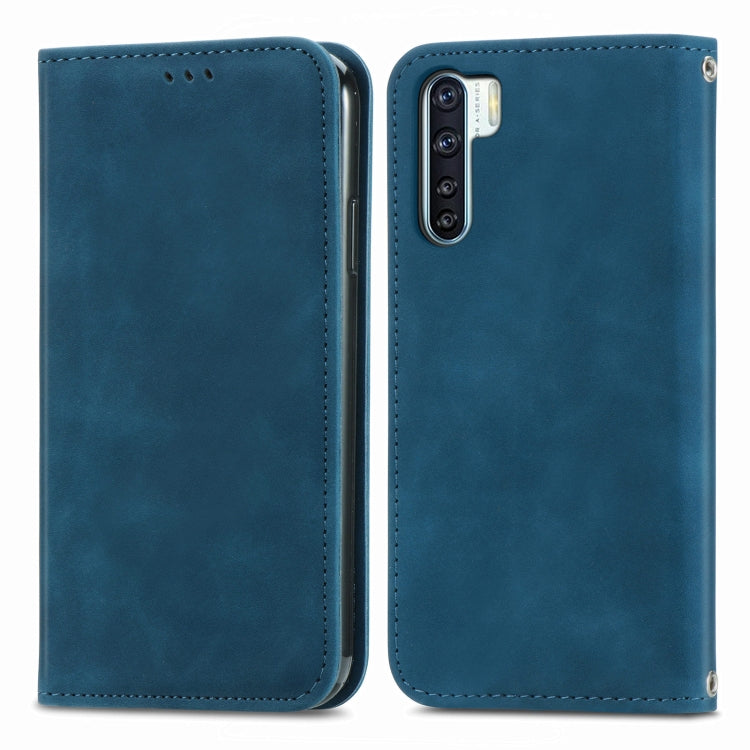 Retro Skin Feel Business Magnetic Horizontal Flip Leather Case With Holder & Card Slots & Wallet & Photo Frame, For OPPO  F15, For OPPO A8