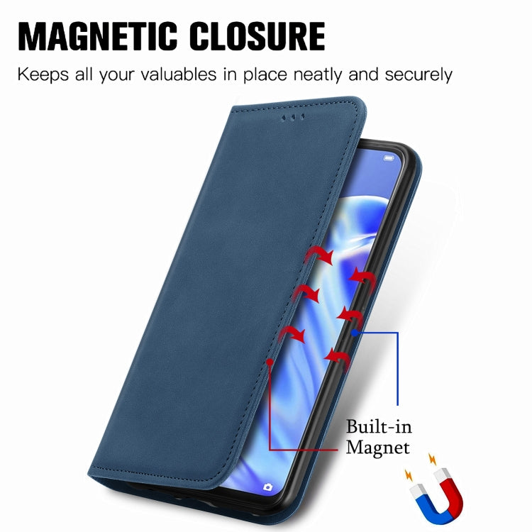 Retro Skin Feel Business Magnetic Horizontal Flip Leather Case With Holder & Card Slots & Wallet & Photo Frame, For OPPO  F15, For OPPO A8