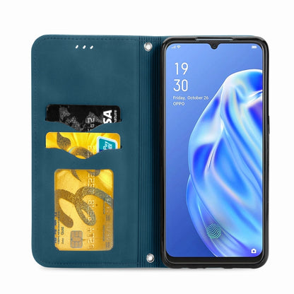 Retro Skin Feel Business Magnetic Horizontal Flip Leather Case With Holder & Card Slots & Wallet & Photo Frame, For OPPO  F15, For OPPO A8