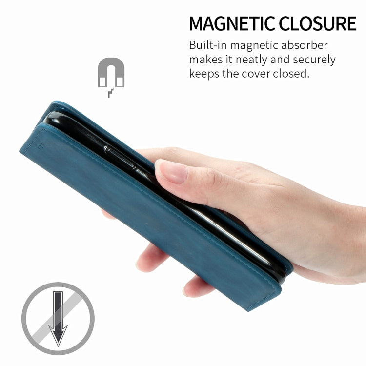 Retro Skin Feel Business Magnetic Horizontal Flip Leather Case With Holder & Card Slots & Wallet & Photo Frame, For OPPO  F15, For OPPO A8
