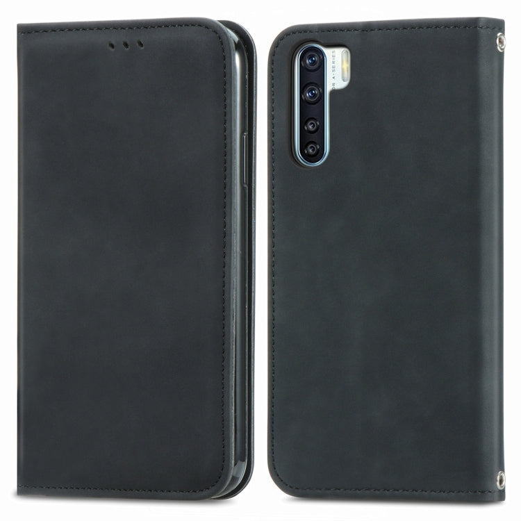 Retro Skin Feel Business Magnetic Horizontal Flip Leather Case With Holder & Card Slots & Wallet & Photo Frame, For OPPO  F15, For OPPO A8