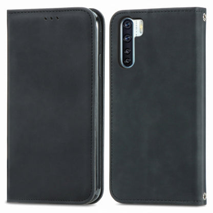 Retro Skin Feel Business Magnetic Horizontal Flip Leather Case With Holder & Card Slots & Wallet & Photo Frame, For OPPO  F15, For OPPO A8