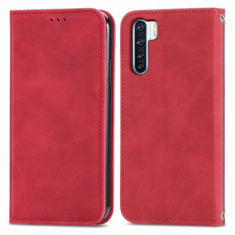 Retro Skin Feel Business Magnetic Horizontal Flip Leather Case With Holder & Card Slots & Wallet & Photo Frame, For OPPO  F15, For OPPO A8