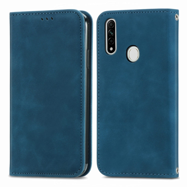 Retro Skin Feel Business Magnetic Horizontal Flip Leather Case With Holder & Card Slots & Wallet & Photo Frame, For OPPO  F15, For OPPO A8