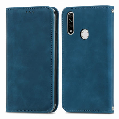 Retro Skin Feel Business Magnetic Horizontal Flip Leather Case With Holder & Card Slots & Wallet & Photo Frame, For OPPO  F15, For OPPO A8