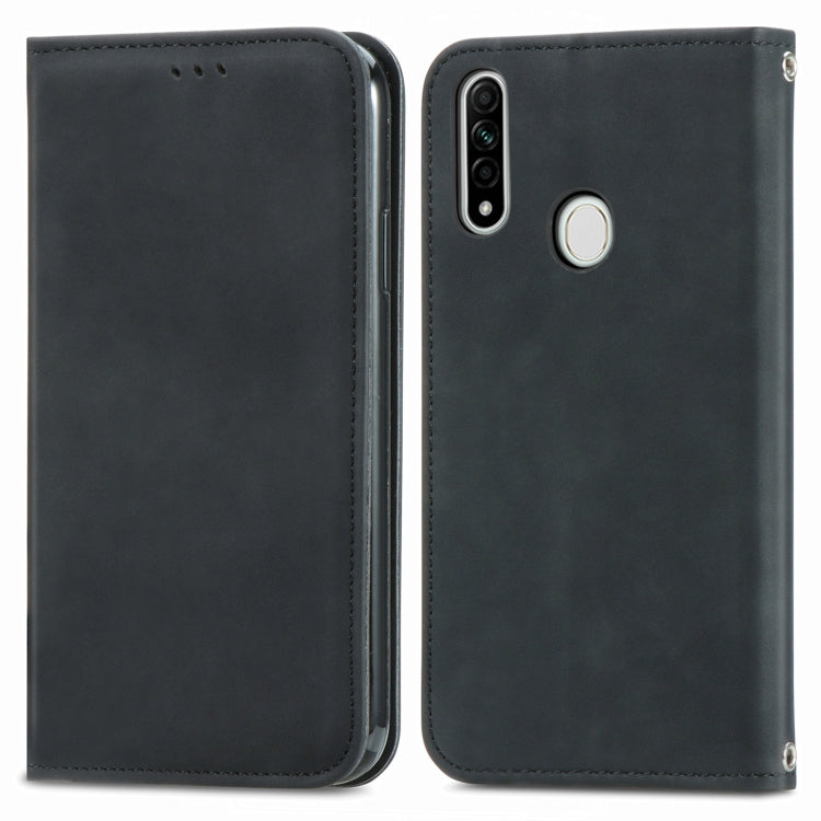 Retro Skin Feel Business Magnetic Horizontal Flip Leather Case With Holder & Card Slots & Wallet & Photo Frame, For OPPO  F15, For OPPO A8