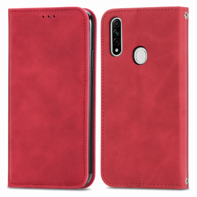 Retro Skin Feel Business Magnetic Horizontal Flip Leather Case With Holder & Card Slots & Wallet & Photo Frame, For OPPO  F15, For OPPO A8