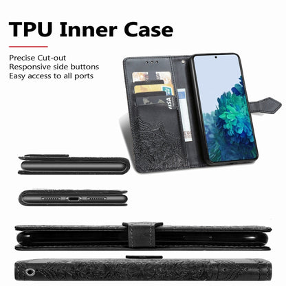 Mandala Flower Embossed Horizontal Flip Leather Case with Holder & Three Card Slots & Wallet & Lanyard, For Galaxy S21 5G, For Galaxy S21 Ultra 5G, For OnePlus Nord N10 5G, For vivo Y73S 5G