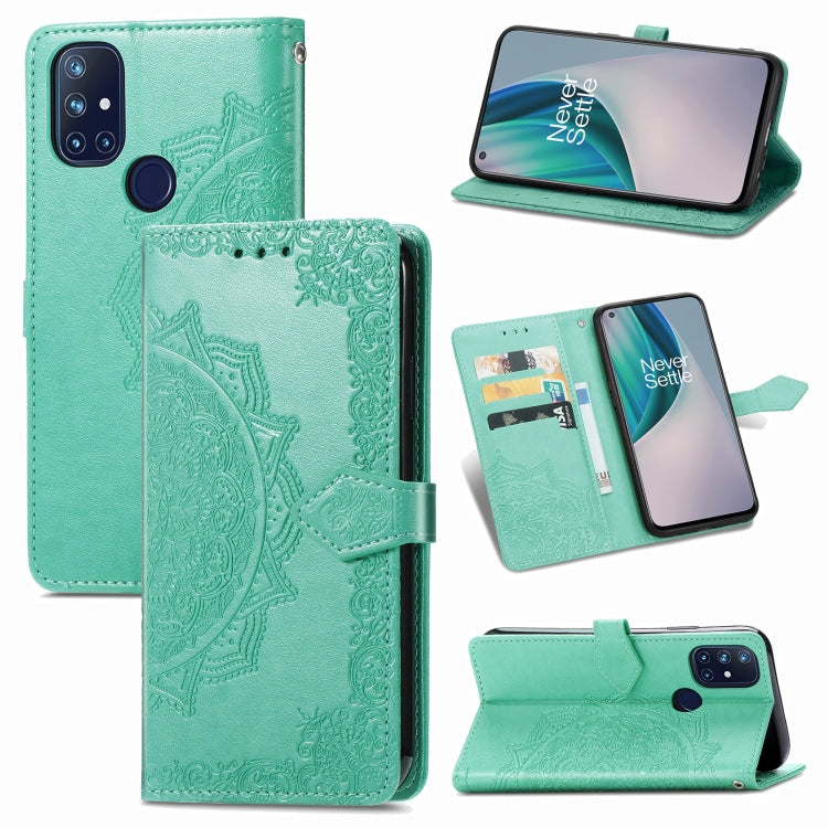 Mandala Flower Embossed Horizontal Flip Leather Case with Holder & Three Card Slots & Wallet & Lanyard, For Galaxy S21 5G, For Galaxy S21 Ultra 5G, For OnePlus Nord N10 5G, For vivo Y73S 5G