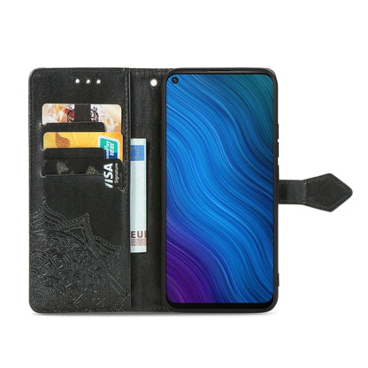Mandala Flower Embossed Horizontal Flip Leather Case with Holder & Three Card Slots & Wallet & Lanyard, For vivo Y50, For vivo Y20, For T-Mobile Revvl 4, For OPPO Realme V3