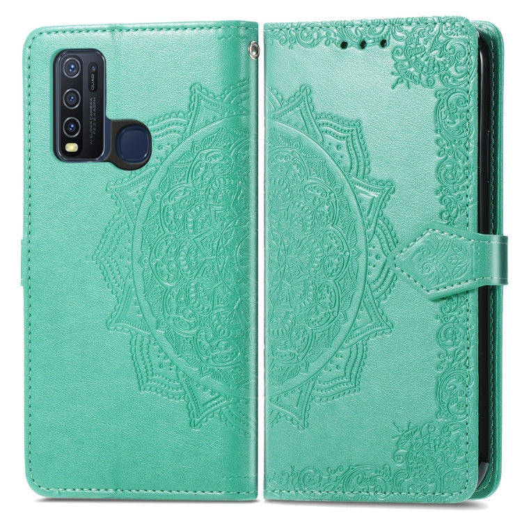 Mandala Flower Embossed Horizontal Flip Leather Case with Holder & Three Card Slots & Wallet & Lanyard, For vivo Y50, For vivo Y20, For T-Mobile Revvl 4, For OPPO Realme V3