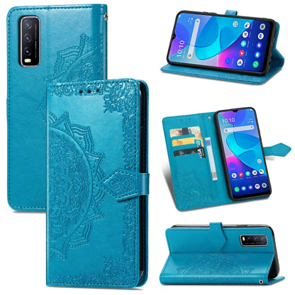 Mandala Flower Embossed Horizontal Flip Leather Case with Holder & Three Card Slots & Wallet & Lanyard, For vivo Y50, For vivo Y20, For T-Mobile Revvl 4, For OPPO Realme V3