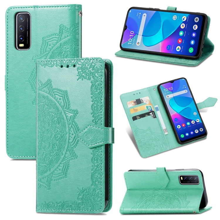 Mandala Flower Embossed Horizontal Flip Leather Case with Holder & Three Card Slots & Wallet & Lanyard, For vivo Y50, For vivo Y20, For T-Mobile Revvl 4, For OPPO Realme V3