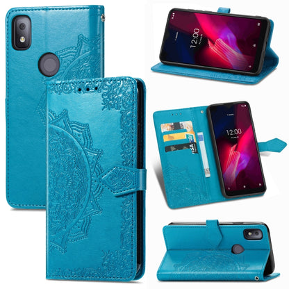 Mandala Flower Embossed Horizontal Flip Leather Case with Holder & Three Card Slots & Wallet & Lanyard, For vivo Y50, For vivo Y20, For T-Mobile Revvl 4, For OPPO Realme V3