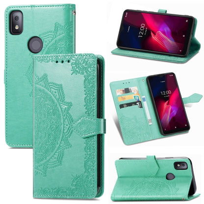 Mandala Flower Embossed Horizontal Flip Leather Case with Holder & Three Card Slots & Wallet & Lanyard, For vivo Y50, For vivo Y20, For T-Mobile Revvl 4, For OPPO Realme V3