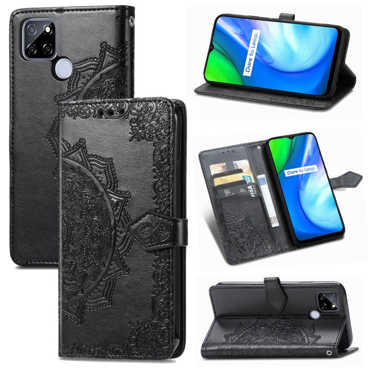 Mandala Flower Embossed Horizontal Flip Leather Case with Holder & Three Card Slots & Wallet & Lanyard, For vivo Y50, For vivo Y20, For T-Mobile Revvl 4, For OPPO Realme V3