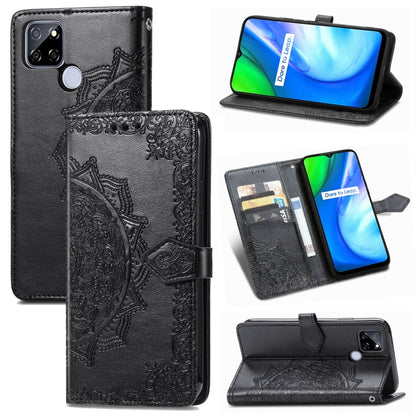 Mandala Flower Embossed Horizontal Flip Leather Case with Holder & Three Card Slots & Wallet & Lanyard, For vivo Y50, For vivo Y20, For T-Mobile Revvl 4, For OPPO Realme V3