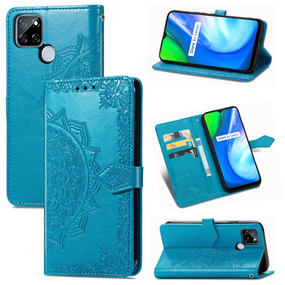 Mandala Flower Embossed Horizontal Flip Leather Case with Holder & Three Card Slots & Wallet & Lanyard, For vivo Y50, For vivo Y20, For T-Mobile Revvl 4, For OPPO Realme V3