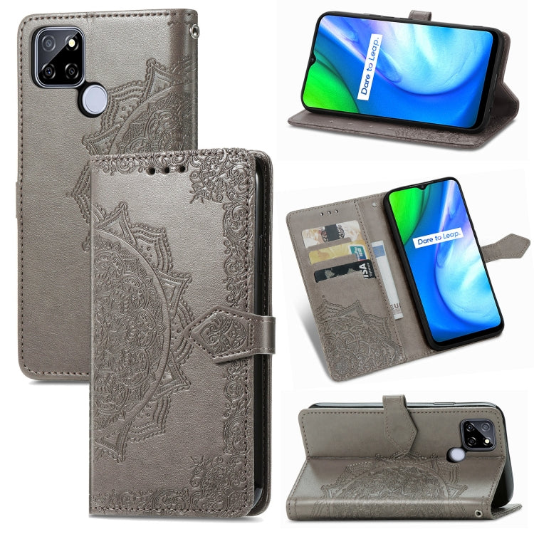 Mandala Flower Embossed Horizontal Flip Leather Case with Holder & Three Card Slots & Wallet & Lanyard, For vivo Y50, For vivo Y20, For T-Mobile Revvl 4, For OPPO Realme V3