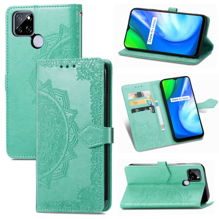 Mandala Flower Embossed Horizontal Flip Leather Case with Holder & Three Card Slots & Wallet & Lanyard, For vivo Y50, For vivo Y20, For T-Mobile Revvl 4, For OPPO Realme V3