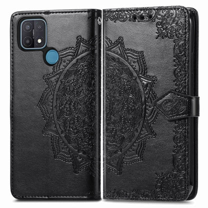Mandala Flower Embossed Horizontal Flip Leather Case with Holder & Three Card Slots & Wallet & Lanyard, For OPPO A15, For LG K52, For Fujitsu Arrows NX9 F-52A